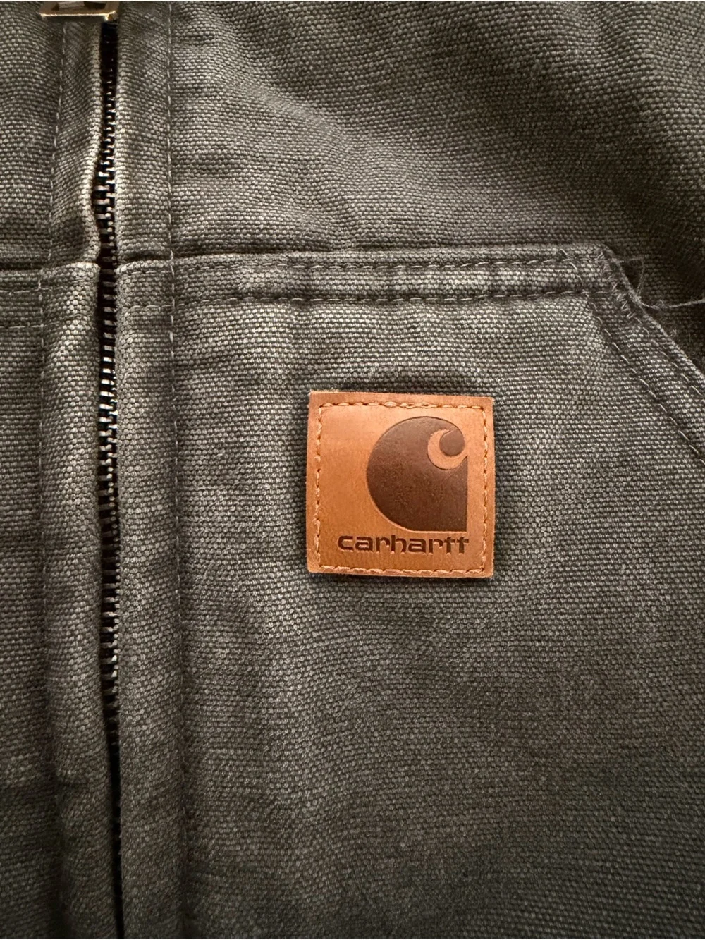 Carhartt Gray Sherpa-Lined Work Vest